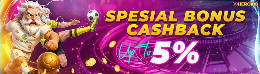 Bonus Cashback Mingguan Sportsbook 5%